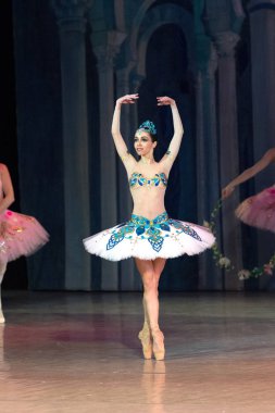 Bale dansçısı Katerina Kukhar sırasında Corsar bale