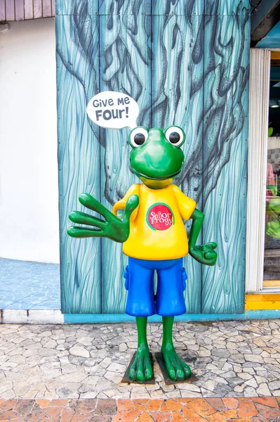 Figurka starszy żaba w Cozumel, Meksyk — Zdjęcie stockowe