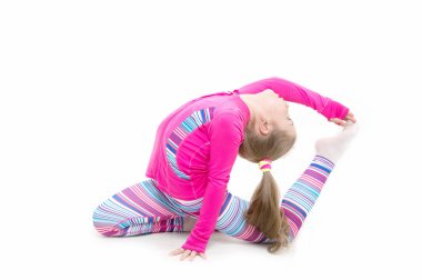 Pembe spor giyim çocuk.