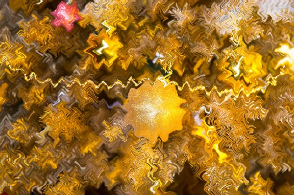 クリスマスの飾りと黄金の輝きを持つ装飾品 — ストック写真