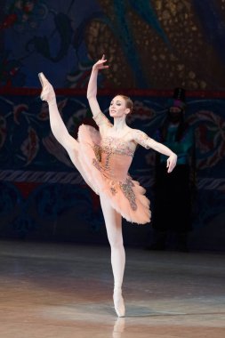 Bale dansçısı balerin bale sırasında Corsar