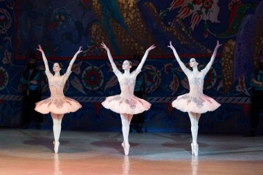 Bale dansçısı balerin bale sırasında Corsar