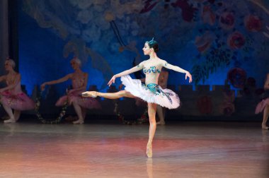 Bale dansçısı Katerina Kukhar sırasında Corsar bale