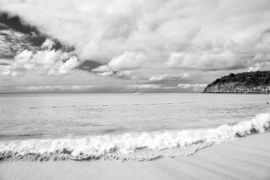 Karayip Denizi üzerinde güzel deniz manzarası