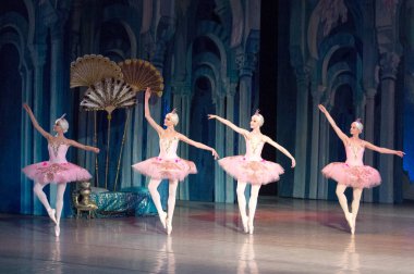 Bale dansçısı balerin bale sırasında Corsar