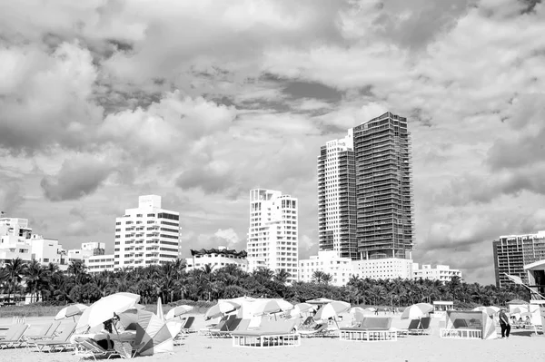 Miami Enero 2016 Miami Beach South Beach Personas Que Relajan — Foto de Stock