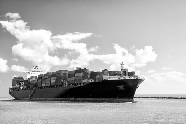 Cargo Ship Sailing Miami Delivery Logistic — Stock Photo, Image