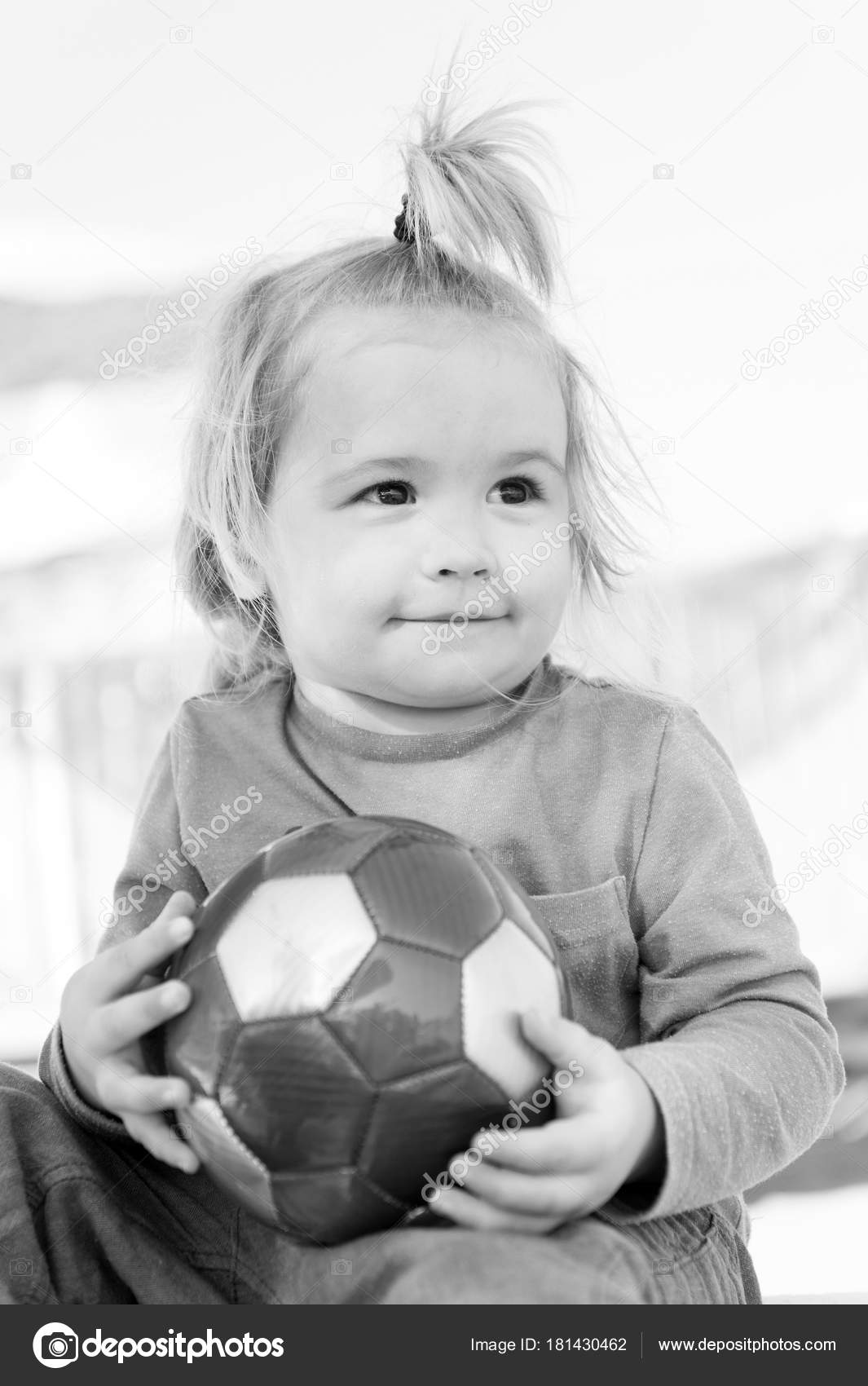 Small Baby Boy Cute Child Happy Face Blonde Hair Green Stock