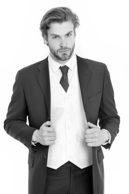 Ciddi sakallı bir menajer..