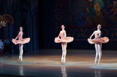 Bale dansçısı balerin bale sırasında Corsar