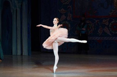 Bale dansçısı balerin bale sırasında Corsar