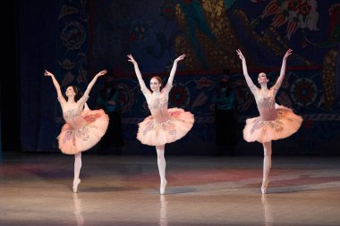 Bale dansçısı balerin bale sırasında Corsar