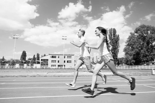 Runner sulla concorrenza e il successo futuro . — Foto Stock
