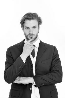 İşadamı veya siyah ceketli ceo.