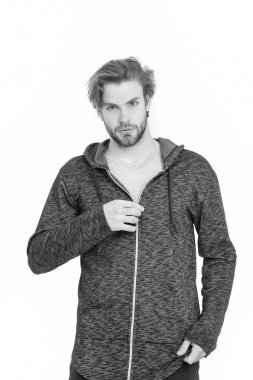 Sakal ve şık saç adam.