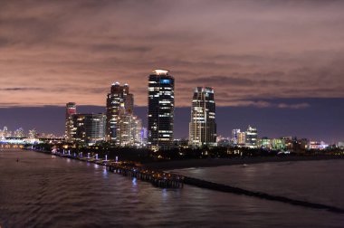 South Beach, Miami Beach. Florida. Miami gece. Lüks hayat kavramı