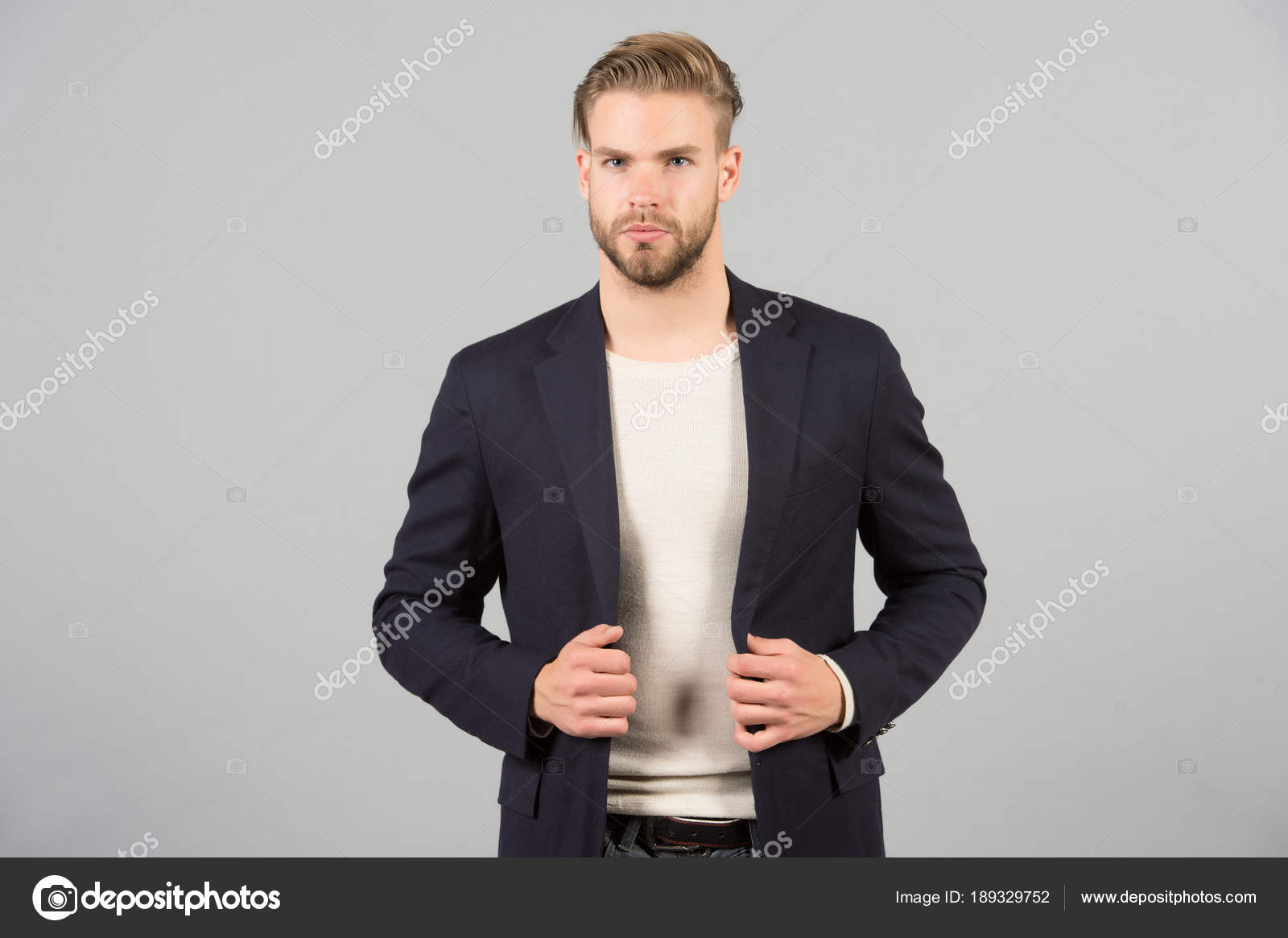 Man visiting hairstylist in barber shop. Professional hairstylist in  barbershop interior. Barber - Shaves and Trims. Hair style and hair  stylist. Stock Photo | Adobe Stock