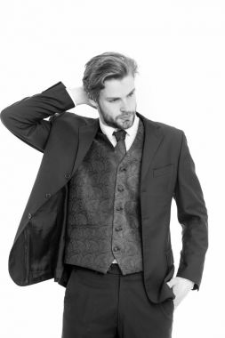 Ciddi sakallı bir menajer..