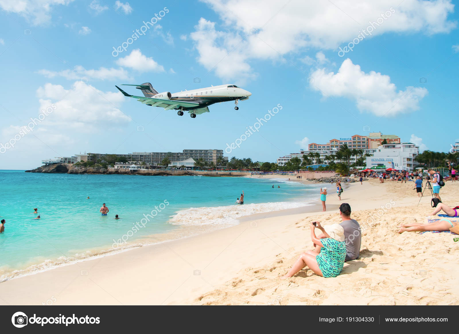 Philipsburg Sint Maarten February 13 2016 Jet Flight