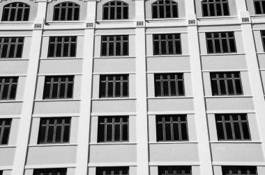 San Juan, Porto Riko bej duvar arka plan üstünde pencere eşiği