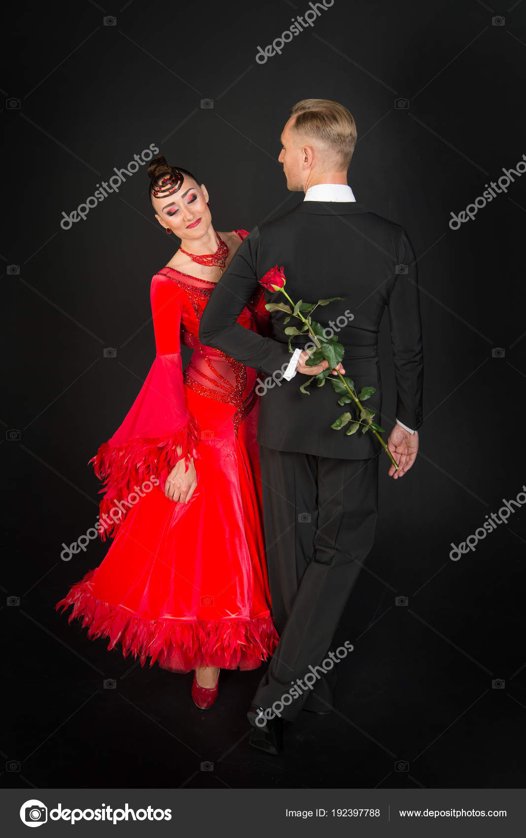 ballroom red dress