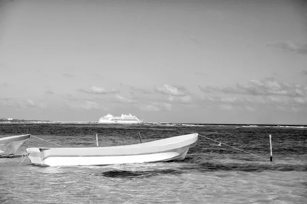 Podróży. łodzi i statków w Costa Maya, Meksyk — Zdjęcie stockowe