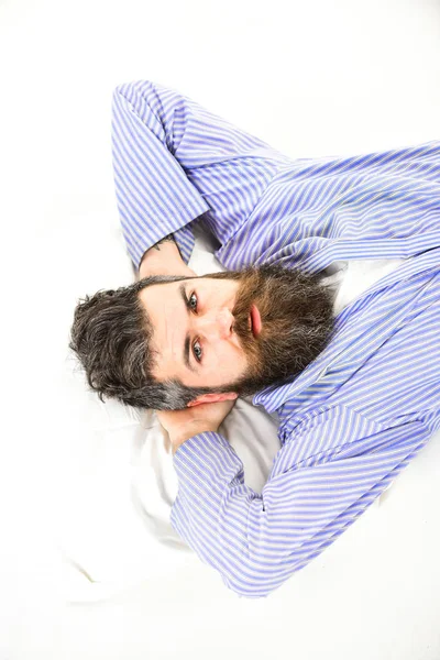 Descanse e relaxe conceito. Homem relaxar e descansar — Fotografia de Stock