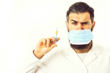Kaba sakallı Kafkas doktor ya da lisansüstü öğrencisi