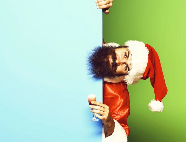 Smiling bearded santa claus man — Stock Photo, Image