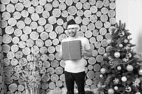 Noel Baba adam kutusu xmas ağacı — Stok fotoğraf