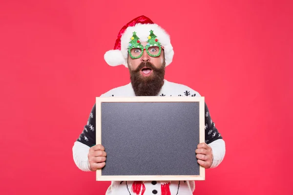 Sorpresa di festa di nuovo anno. Babbo Natale. Benvenuti alla residenza di Babbo Natale. scrivere la lista dei desideri per Babbo Natale. lista della spesa di Natale. disegna la tua vacanza. annuncio di festa. programma scolastico di Natale — Foto Stock