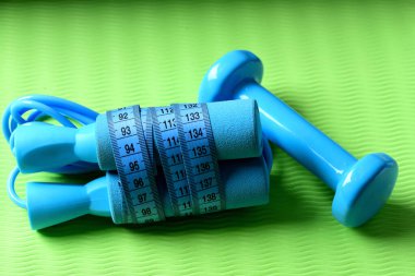 İp atlama ve Barbell yoga mat ölçüm bandı