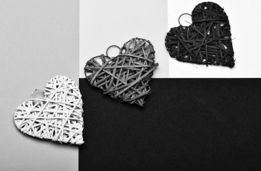 Sevgililer günü partisi. yaratıcı tasarım kadar alay et. Aşk ve romantizm. En az Sevgililer günü flatlay tarz. Romantik tebrik. Sevgililer günü kalpleri arka plan. Dünya Kalp günü. Dekoratif kalpler