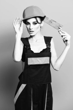 Mavi stüdyo geçmişinde çok tatlı seksi bir müteahhit kız.