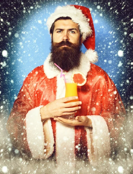 Bonito barbudo santa claus homem — Fotografia de Stock