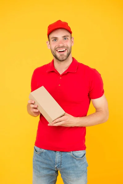 cashier vacancy. Hiring shop store worker. happy guy. dealer yellow wall. Restaurant cafe staff wanted. man delivery service in red tshirt and cap. friendly shop assistant. food order deliveryman