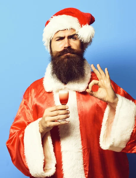 Bonito barbudo santa claus homem — Fotografia de Stock