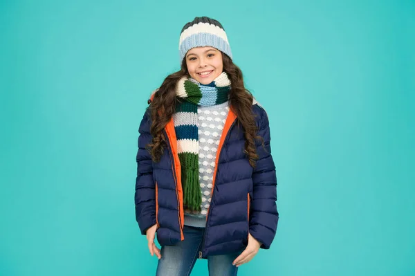 Female fashion. Children clothes shop. Designed for comfort. Fashion girl winter clothes. Fashion trend. Fashion coat. Warming up. Casual winter jacket more stylish have more comfort features