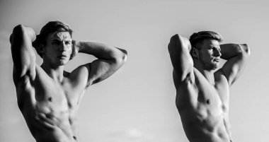 Açık hava spor aktivitesi. Başarı, istediğini almaktır. Sağlığın terfisi. Spora aşık. Güneşin doğuşu dışarıda idman yapıyor. İkizler birlikte çalışıyor. İkiz kaslı erkekler. Atletik erkek seksi vücut