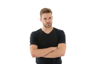 Gerçek güven. Yakışıklı, tıraşsız bıyıklı adam. Sakal ve kuaför dükkanı. Cilt bakımı ve güzellik konsepti. Sıradan ama yakışıklı. Yakışıklı, sakallı, şık saçlı, genç ve sağlıklı tenli bir adam.