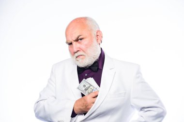 Zenginlik ve refah. Para kazan. Nakit güvenlik. Zengin büyükbaba ve miras. Başarılı bir iş adamı. Bankacılık ve para tasarrufu. Tasarruf sistemi. Kıdemli emeklilerin elinde nakit para var.
