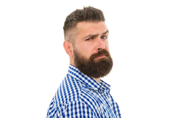 Express mens confidence. Classic style. unshaven head hair. bearded dandy in trendy manner. brutal caucasian hipster with moustache. serious handsome old-fashioned hipster. Brutal bearded male — Stock Photo, Image