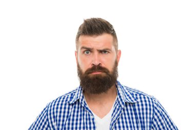 Ne oldu? Ciddi yüz kaldıran adam kendine güvenmiyor. Bazı şüphelerim var. Hippi sakallı surat bir şeyden emin değil. Beyaz arka planda sakallı şüpheli bir adam var. Şüpheli ifade.