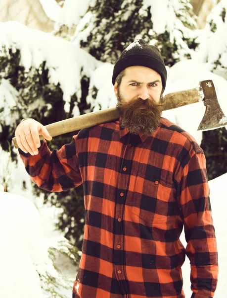 Handsome man or lumberjack — Stock Photo, Image