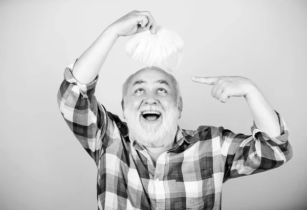 Male pattern baldness genetic condition caused by variety factors. Hair loss. Early signs balding. Man losing hair. Artificial hair. Health care concept. Elderly people. Bearded grandfather grey hair — 스톡 사진