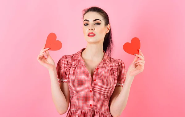Mode set söt rosa sexig tjej, glad Alla hjärtans dag koncept. — Stockfoto