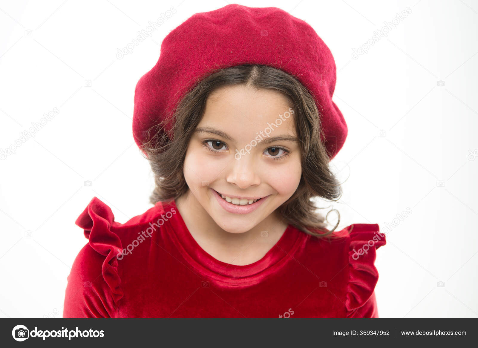 Boina niña modelo rojo fotografías e imágenes de alta resolución