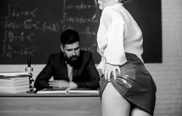 Buttocks fetish. Sexy student. University high school. Sexy seduction. She will definitely pass exam. Sexy butt red latex skirt in front of teacher. Seductive offer. Sexual bribe. Check knowledge