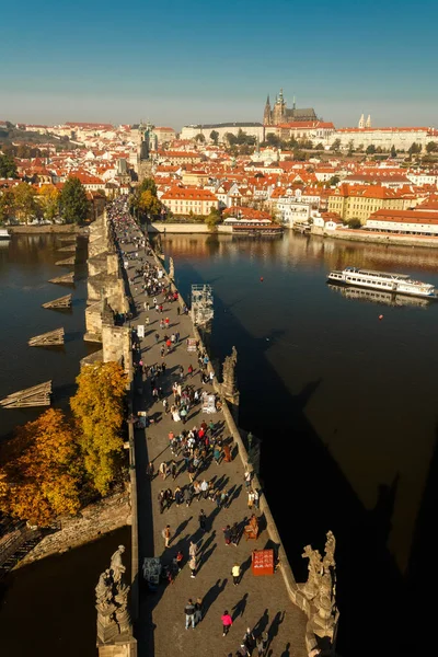Charles Köprüsü Prag Kalesi — Stok fotoğraf