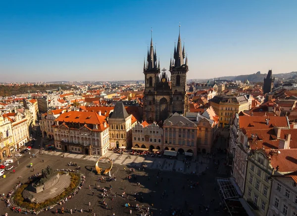 Prag Eski Şehir Meydanı Prag Tyn Dan Önce Tanrı Nın — Stok fotoğraf